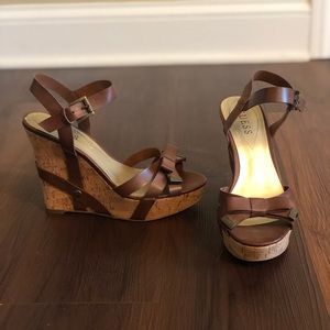 Guess brown wedge sandal